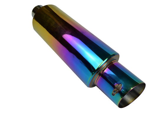 Rainbow Color 18.5 Inch 2.5 Inlet 4 Outlet Exhaust Tip