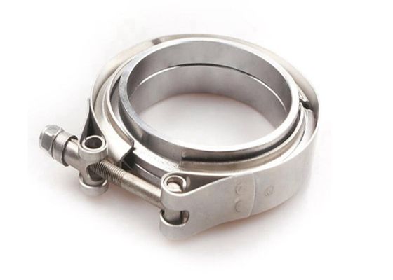 Exhaust Stack Pipe Muffler Clamps , Stainless Steel Exhaust Band Clamp