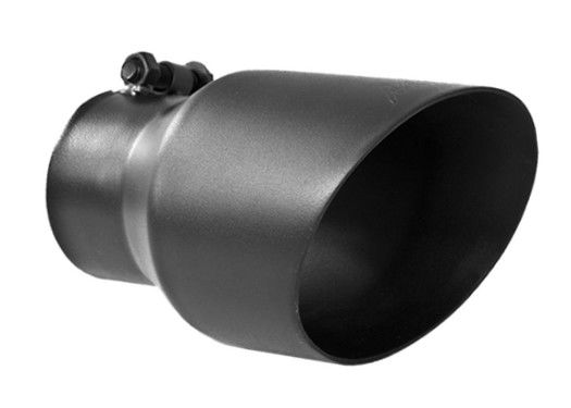 Round Black Coated 3 Inch Exhaust Tip For Auto Tail Pipe