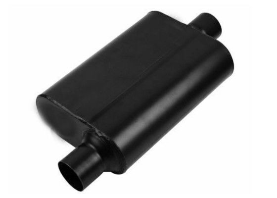 409 Round Chambered Muffler 2.50 Inch In / Out Aggressive Sound