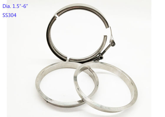 5 Inch Quick Release 19mm Width Stainless Steel Exhaust Clamps