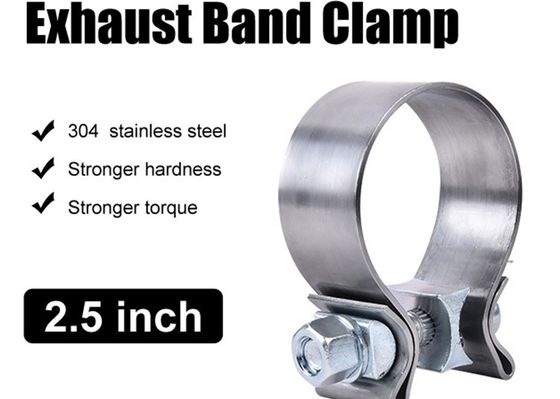 Catalytic Converter Repair Parts 2.5" Narrow Band Clamp For Exhaust Tip
