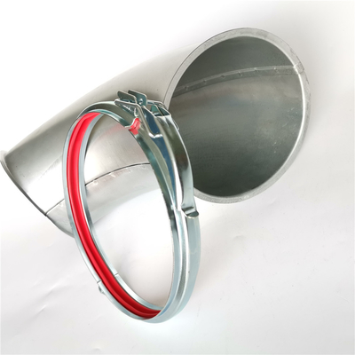 Gasket Round Ducting Galvanized Steel Clamps Quick Release Diameter 150mm