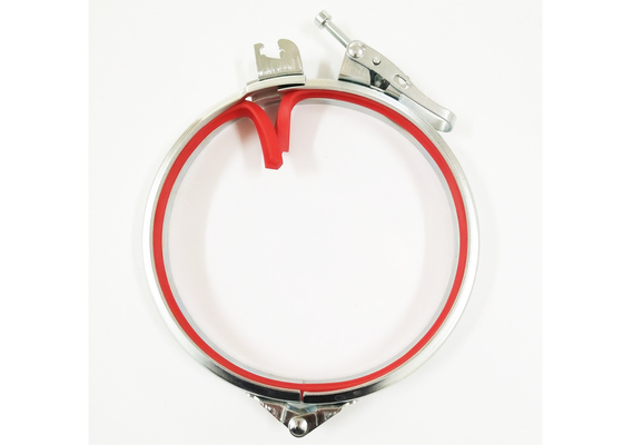 Woodworking Dust Removal Galvanized Steel Hose Clamp Round Flange Duct Quick Release 200mm