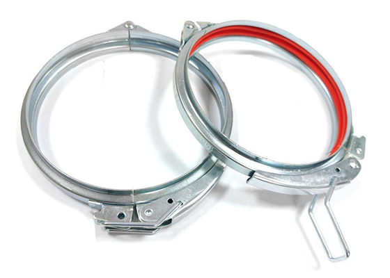Connecting Pipe Galvanized Steel Clamps With Bolt And Pin For Dust Collection
