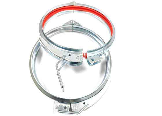 Odm Oem Ductwork Galvanised Tube Clamps With Red Rubber Gasket Seal
