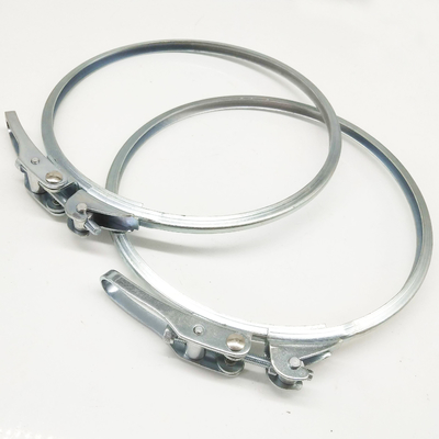 160mm Galvanized Steel Clamps Ajustable Slim Pull Ring Carbon With Lever Fasteners