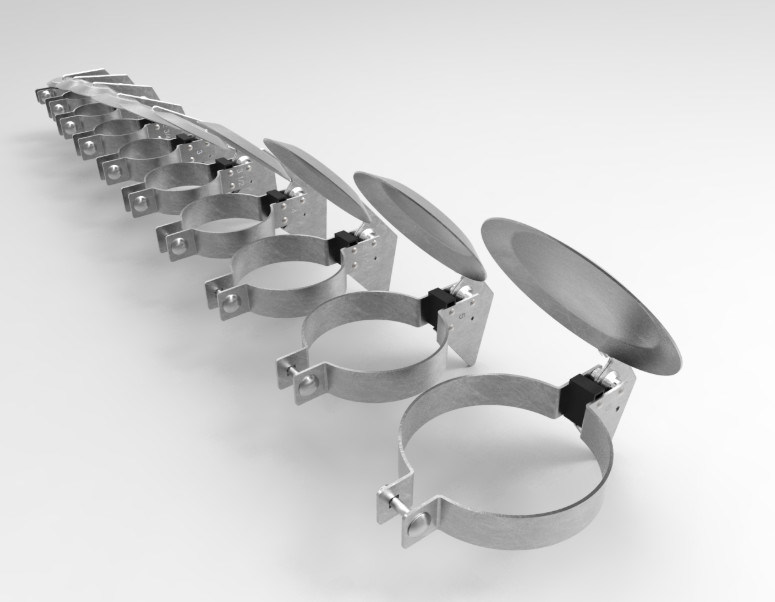 Bulldozer Pump Muffler Exhaust Stack Flapper Bucket Dia 88mm Galvanized