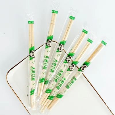 Eco-Friendly Disposable Round Chopsticks Customized Logo Accepted for Household Restaurant Occasions