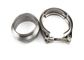 Exhaust Stack Pipe Muffler Clamps , Stainless Steel Exhaust Band Clamp