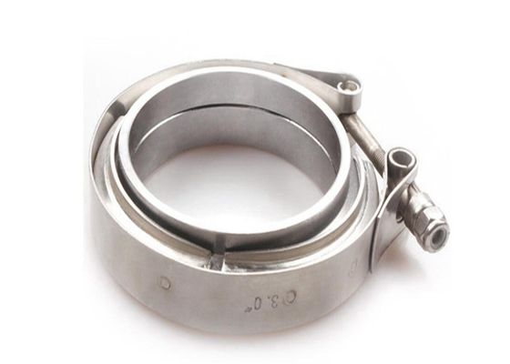 Exhaust Stack Pipe Muffler Clamps , Stainless Steel Exhaust Band Clamp