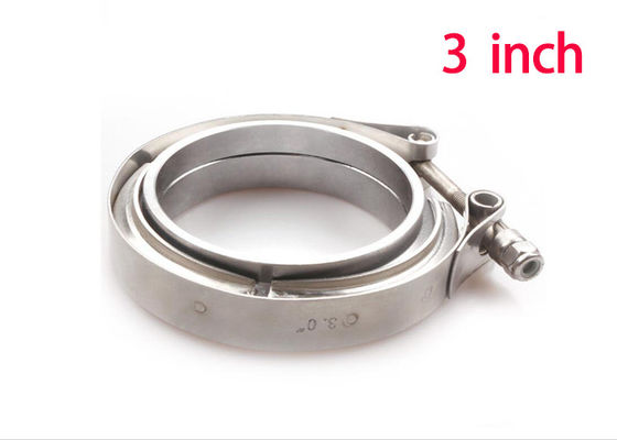 3 inch Stainless Steel V Vand Flange CLamp Kit for Exhasut Downpipe