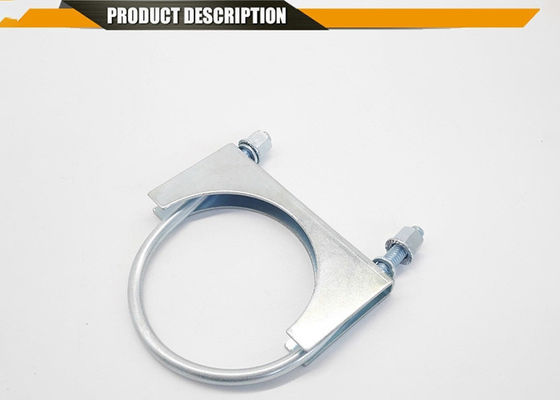 U Bolt Exhaust Muffler Clamp Carbon Steel Saddle , Exhaust Clamp