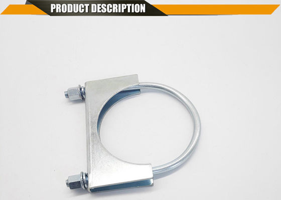 U Bolt Exhaust Muffler Clamp Carbon Steel Saddle , Exhaust Clamp