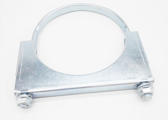 Flat Band Zinc Plated 3 Inch U Bolt Saddle Exhaust Clamp
