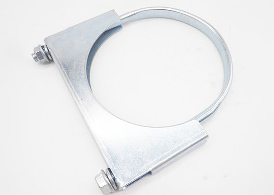 Flat Band Zinc Plated 3 Inch U Bolt Saddle Exhaust Clamp