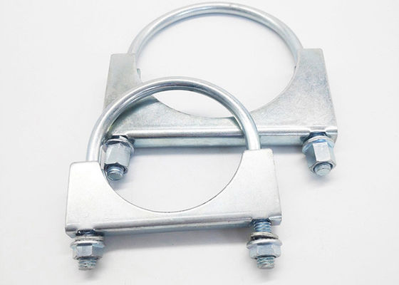 Galvanized Saddle Clamp U-Bolt Steel Exhaust Clamp For Pipe Size 2&quot;