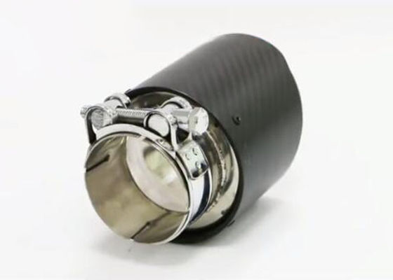 Matte Black Carbon Fiber 89mm 101mm Outlet Exhaust Muffler Tip