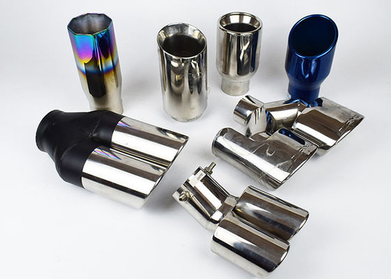 Glossy 89mm Outlet 54mm Inlet Carbon Fiber Exhaust Tips