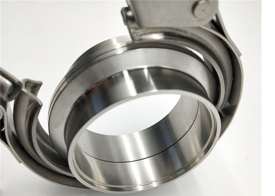 Polished 3 Inch  19mm Titanium V Band Clamp