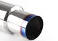 Titanium Burnt Tip 2.5" Inlet 4" Outlet Exhaust Pipe Muffler