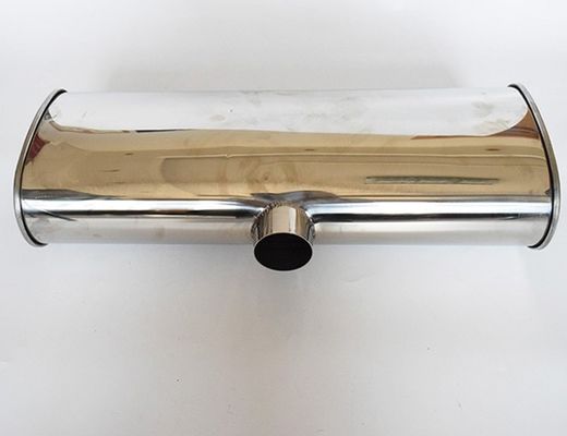 Weld On Install 2.5 Inch SS304 Car Flow Sound Muffler