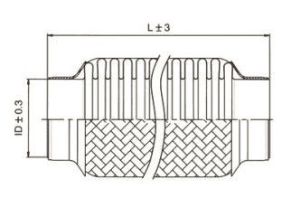 Wire Braided 2&quot; X 4&quot; Ss Expansion Joint