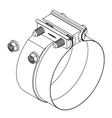 0.77 Pounds 3&quot; Lap Joint Exhaust Band Clamp
