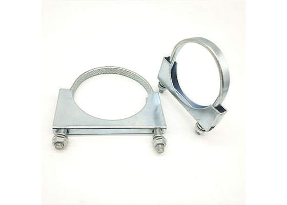 Multiple 2 1/2" Chrome Exhaust Saddle Clamp