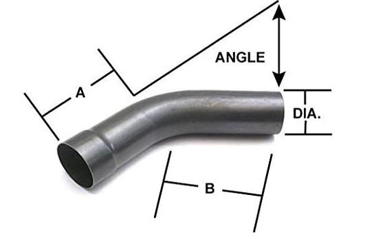 2mm Thickness 30 Deg OD 3.5 Inch Exhaust Elbow