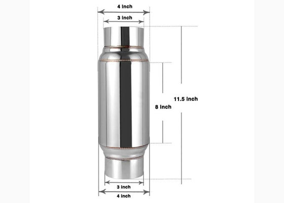 3.0 Inch Diameter 11.5 Inch Overall Length Welded Muffler