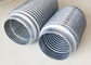 2" Id X 8" Long Universal Exhaust Flex Pipe With Interlock Liner / Wire Mesh