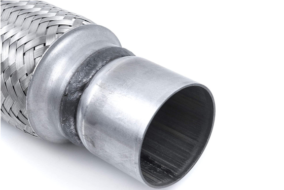 2.25&quot; X 8&quot; 57mm Stainless Steel Exhaust Flex Pipe Heavy Duty 12&quot; Ol
