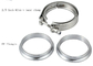 Ss304 3 Inch V Band Clamp 2mm Stainless Steel Exhaust Parts With Cnc Flanges