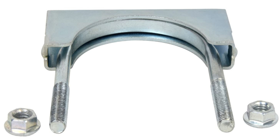 Saddle Exhaust 4 U Bolt Clamp Zinc Plated Flat Band