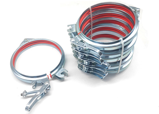 Woodworking Dust Removal Galvanized Steel Hose Clamp Round Flange Duct Quick Release 200mm