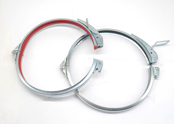 Custom 3.0 V Band Clamp Galvanised Steel Lever Mechanism Ducting Pull Rings With Seal