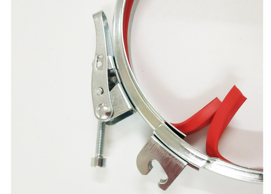 Woodworking Dust Removal Galvanized Steel Hose Clamp Round Flange Duct Quick Release 200mm