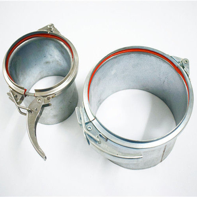 8&quot; Galvanized Steel Clamps Adjustable With Gasket For Dust / Mist Collection