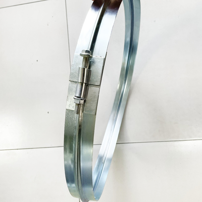 Air Duct Galvanized Steel Clamps 600mm Tension Ring With Bolt Connection