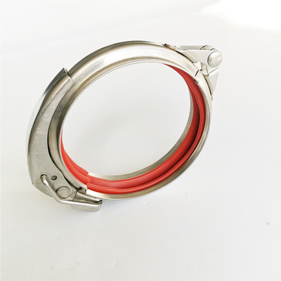 Circular 150mm Air Duct Clamp Galvanized Quick Release Lever For Dust Collection