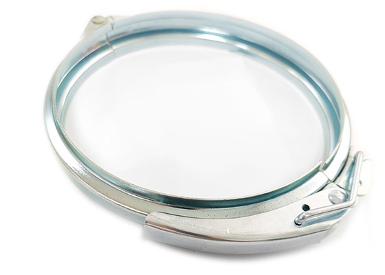Quick Release 550mm Galvanized Steel Clamps Custom For Spiral Duct
