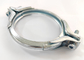 100mm Galvanized Steel Clamps Heavy Duty Double Bolt 2mm For Pneumatic Conveying