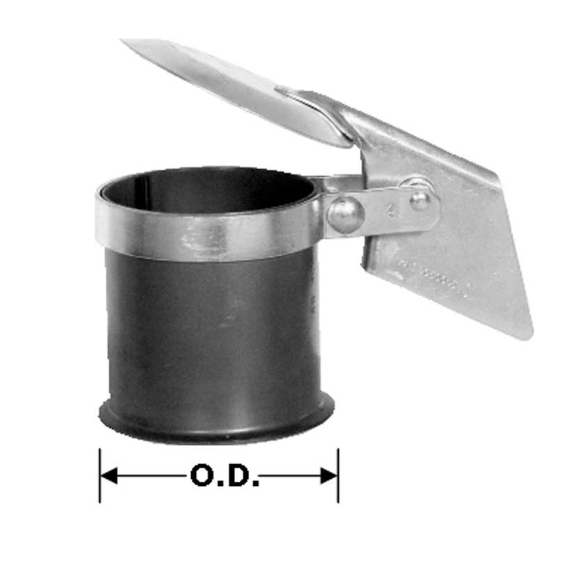 6 Inch Zinc Plated Freightliner Exhaust Stack Rain Cap